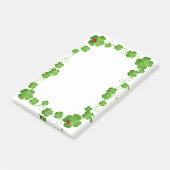 Schöne Vier-Leaf Clovers & Ladybugs Post-it Klebezettel (angewinkelt)