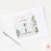 Schöne Viktorianische Ballerina-Kinderkleber Quadratischer Aufkleber (Umschlag)