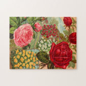 Schöne Viktorianische Blumenfutterverpackung ROSE Puzzle (Horizontal)