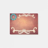 Schöne Viktorianische Bow-Krawatte mit Monogramm Post-it Klebezettel (Vorderseite)