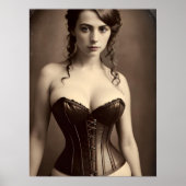 Schöne Viktorianische Corset-Frau Poster (Vorne)