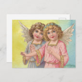 Schöne Viktorianische Era Angels mit Flügen Postkarte (Vorne/Hinten)