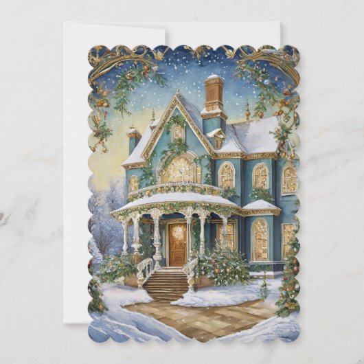 Schöne Viktorianische Feier Einladung (Vorderseite)