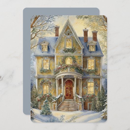 Schöne Viktorianische Feier Einladung (Vorne/Hinten)