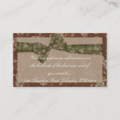 Schöne viktorianische Frau in den grünen Visitenkarte (Rückseite)