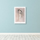 Schöne Viktorianische Frau in Hut Leinwanddruck (Insitu (Holzboden))