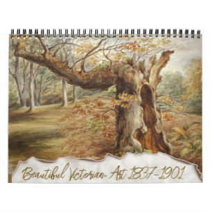 Schöne Viktorianische Gemälde Landschaft Natur Kalender