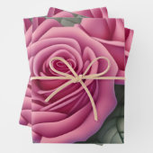 Schöne Viktorianische Pastel Rosa Rose Print Geschenkpapier Set (Beispiel)