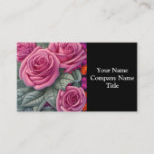 Schöne Viktorianische Pastel Rosa Rose Print Visitenkarte (Vorderseite)