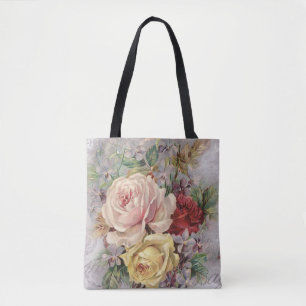 Schöne Viktorianische Rose und kleine Blume Tasche