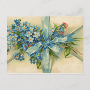 Schöne viktorianische Vergissmeinnicht-Blumen Postkarte