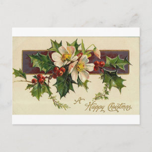 Schöne Viktorianische Vintage Feiertage Weihnachte Feiertagspostkarte