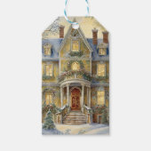 Schöne Viktorianische Weihnachten Geschenkanhänger (Vorderseite)