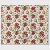 Schöne Viktorianische Weihnachtsschmuck Geschenkpapier (Flach)