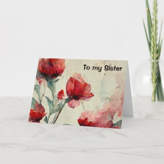 Schöne, Vintag aussehende Geburtstagskarte Karte (Vorderseite)