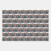 Schöne Vintage alte Bücher, Buchstäbchen Geschenkpapier Set (Vorderseite)