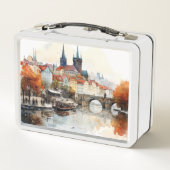 Schöne Vintage Altstadt Prag Metall Brotdose (Rückseite)