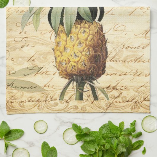 Schöne Vintage Ananas Handtuch (Gefaltet)