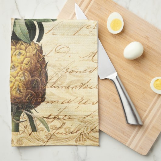 Schöne Vintage Ananas Handtuch (Viertel Falte)