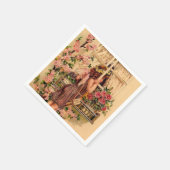 Schöne Vintage Angel-Papierserviette Serviette (Ecke)