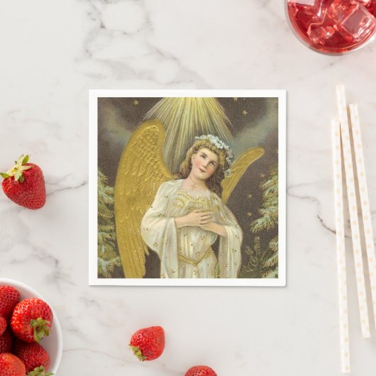 Schöne Vintage Angel-Papierserviette Serviette (Beispiel)