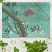 Schöne Vintage antike Blütenschmetterlinge Handtuch (Gefaltet)