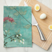 Schöne Vintage antike Blütenschmetterlinge Handtuch (Viertel Falte)