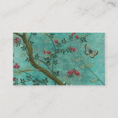 Schöne Vintage antike Blütenschmetterlinge Visitenkarte (Rückseite)