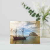 Schöne Vintage Art Morro Bay Postcard! Postkarte (Stehend Vorderseite)