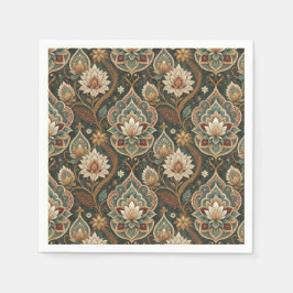 Schöne Vintage-Art-Nouveau-Floral-Wandbild-Muster Serviette
