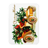 Schöne Vintage Auto Weihnachtsgrüße Magnet (Vertikal)