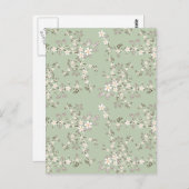 Schöne Vintage Baumblüte, weiße Blume Postkarte (Vorne/Hinten)