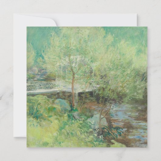 Schöne Vintage bemalte Gartenhochzeit Einladung (Rückseite)