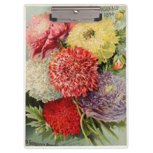 Schöne Vintage Blume (1894) Klemmbrett
