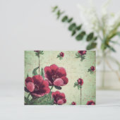 Schöne Vintage Blume Collage Postkarte (Stehend Vorderseite)