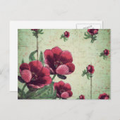 Schöne Vintage Blume Collage Postkarte (Vorne/Hinten)