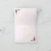 Schöne Vintage Blume Hochzeit Dankeskarte (Innenseite)