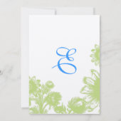 Schöne Vintage Blume Hochzeit Einladung (Rückseite)