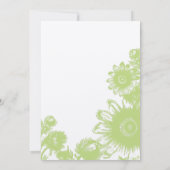 Schöne Vintage Blume Hochzeit Einladung (Rückseite)