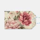 Schöne Vintage Blume in Pastellmuster Party Geschenkanhänger (Vorderseite (Horizontal))