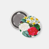 Schöne Vintage Blume Magnet (Vorderseite/Rückseite)