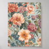 Schöne Vintage Blume Poster (Vorne)