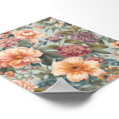 Schöne Vintage Blume Poster (Ecke)