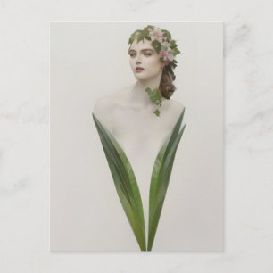 Schöne Vintage Blume Postkarte