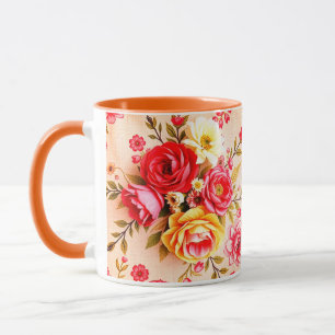 Schöne Vintage Blume Tasse