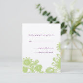 Schöne Vintage Blume Wedding RSVP Card (Stehend Vorderseite)