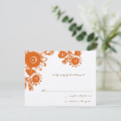 Schöne Vintage Blume Wedding RSVP Card (Stehend Vorderseite)