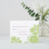 Schöne Vintage Blume Wedding RSVP Card (Stehend Vorderseite)