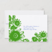 Schöne Vintage Blume Wedding RSVP Card Einladung (Rückseite)