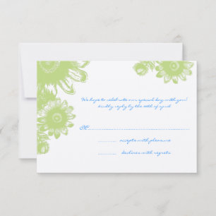 Schöne Vintage Blume Wedding RSVP Card Karte